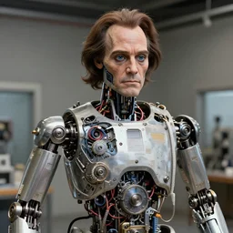 animatronic Steve Buscemi, exposed mechanics, photo, Stan Winston studios, detailed, 4k