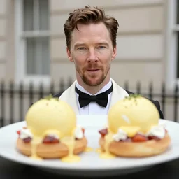 benedict cumberbatch wearing eggs benedict costume