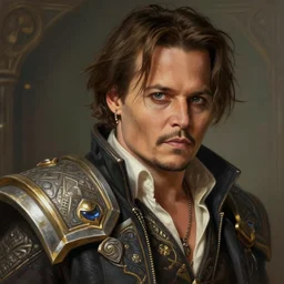 digital art of johnny depp, deep focus, d & d, fantasy, intricate, elegant, highly detailed, digital painting, artstation, concept art, matte, sharp focus, illustration, hearthstone, art by artgerm and greg rutkowski and alphonse mucha