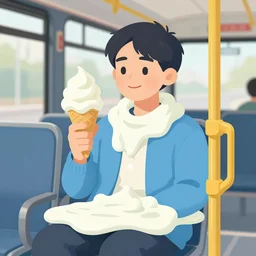 man melting like an ice cream while waiting for a bus in a ghost town in the style of robert crumb, cartoon, illustration, high detail
