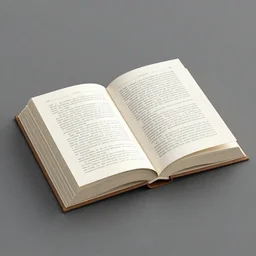 open book 3D render