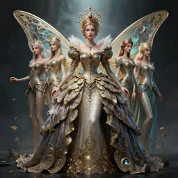 queen of fairies, 4 k, intricate, detailed, jaw dropping, surreal, octane render