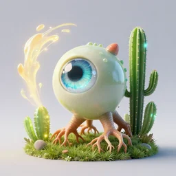 3 d render creature animal sushi cristal eye roots cactus elemental flush of force nature micro world fluo, art gta 5 cover, official fanart behance hd artstation by jesper ejsing, by rhads, makoto shinkai and lois van baarle, ilya kuvshinov, ossdraws