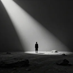 a being created out of liminal space, minimalistic horror