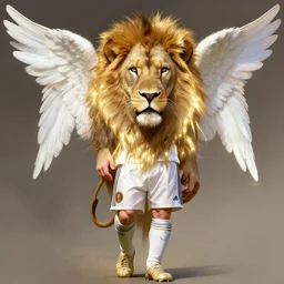 portrait lionel messi male angel, full length shot, shining, 8 k highly detailed, sharp focus, illustration, art by artgerm, mucha, bouguereau
