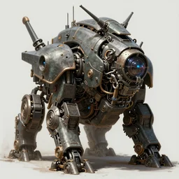 a concept art illustration, fantasy vehicle with mechanical feet, megafauna creature, hyper realistic, photorealistic, art by wlop, hyper detail, trending on artstation, cgsociety, ultra sharp, digital painting