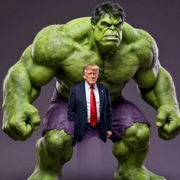 donald trump as the hulk, by stan lee, highly detailed, excellent composition, dramatic lighting, trending on artstation