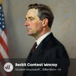 official side portrait of united states president paul giamatti, in a black suit, 1 9 1 8, a character portrait by elizabeth shoumatoff, reddit contest winner, oil on canvas, detailed painting, creative commons attribution