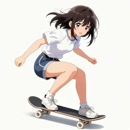 skater girl nazo no kanojo x by ueshiba riichi illustration, highly detailed
