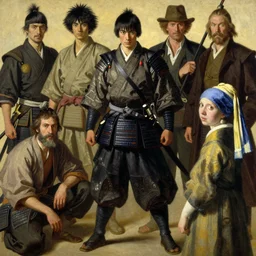 full character of a samurai character design, painting by gaston bussiere, katsuya terada, nc wyeth, greg rutkowski, craig mullins, vermeer, frank frazetta, mucha, trending on artstation, jeffery catherine jones