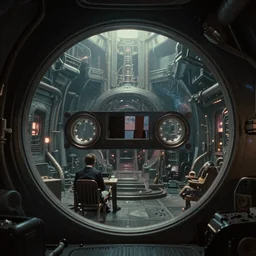 cassette futurism, cosmic horror, sci - fi interior liminal space, industrial sci - fi, radiant hopeful utopia future, ultra high detail render, harsh lighting, atmospheric haze, film. illustration by edward hopper, norman rockwell. film still, 1 6 mm cinematography