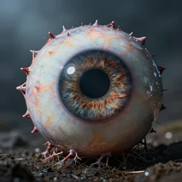 horrific picture of an eyeball