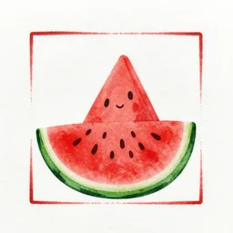 a cute watermelon stamp