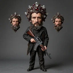 a portrait of woody guthrie by erwin olaf and nekro borja, photorealistic, intricate details, hyper realistic, dark fantasy, rococo onyx headpiece, crystals, photorealistic, canon r 3, photography, symmetrical features, symmetrical pose, wide angle shot, head to toe, standing pose, feet on the ground