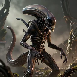 a xenomorph from the movie alien.