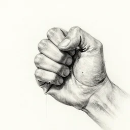 fist full of semen, pencil sketch