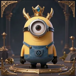 Minion Bob as a dragon lord on a dusky land by genshin impact, fantasy, intricate, ornate, Hyperdetailed, digital art, behance, artstation, smooth, sharp focus, bokeh, illustration, digital painting, elegant, symmetrical,
