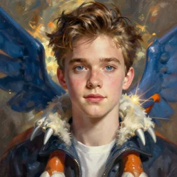 a portrait, art by james jean, digimon artstyle,
