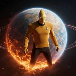 enterprise from star trek tng orbiting a planet on fire, hyper realism, cinematic, volumetric lighting, dramatic ambient lighting, epic composition, high detail, octane render, unreal engine, 8 k, high contrast, depth of field, concept art, 3 d render, digital art, deviantart artstation, ray tracing, extremely detailed, apocalyptic, very sharp,