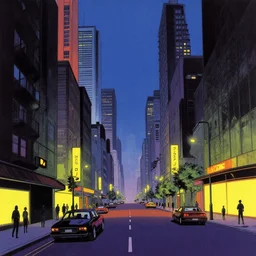 cyberpunk city street in the style of Jean Giraud, Moebius