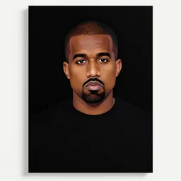 kanye west, a minimal poster of kanye west a minimalist painting by george lucas, behance contest winner, minimalism, minimalist, reimagined by industrial light and magic, poster art