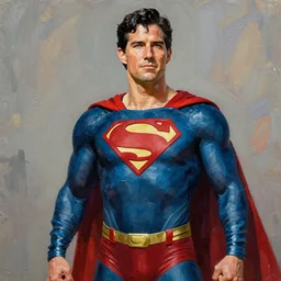 anime tom cruise as superman, intricate oil painting by greg rutkowski, trending on artstation