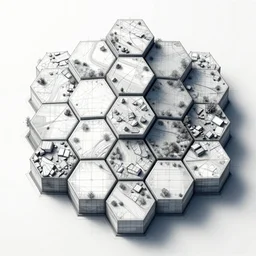 hexagonal tiling, schematic, blueprint, vector,
