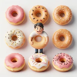 donut man from the beautiful'food art collection masterpieces ', dslr