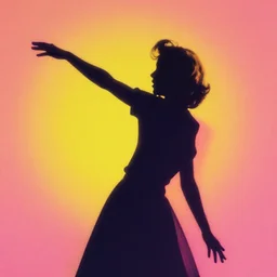 emotionally evocative 1 9 6 0 s pop art silhouette of a desperate woman beckoning, simple shapes and bold colors