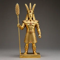 Inca gold statue of the Norse god of cereals, award winning photography