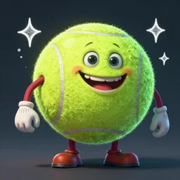 a tennis ball monster the joker, chalk, digital art, fantasy, magic, trending on artstation, ultra detailed, professional illustration by Basil Gogos