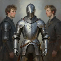 my knight in shining armor come to save the day by larry elmore and michael whelan, fantasy knight, symmetrical, sharp focus, detailed painting, realistic, 8 k resolution, artstation, octane render,