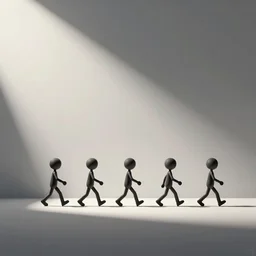 a sprite animation sequence of a stick figure walking from left to right