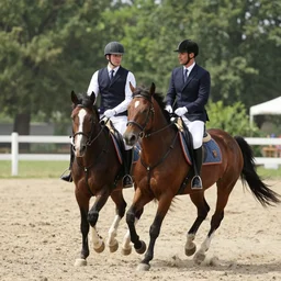 two riders on one horse,
