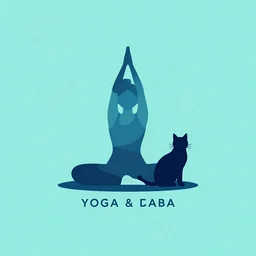 lettering logo aboutyoga & cat