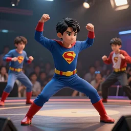 super hero dance off, sharp focus, fiction, hyper detailed, digital art, trending in artstation, cinematic lighting, studio quality, smooth render, unreal engine 5 rendered, octane rendered, art style and nixeu and wlop and krenz cushart