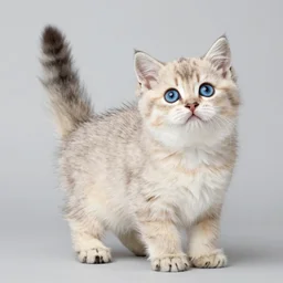 smol fluffy kitten, big round blue cat eyes, fluffy tail, steve hanks, charlie bowater