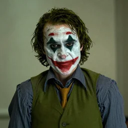 film still of Jim Carrey as The Joker in The Dark Knight, 4k