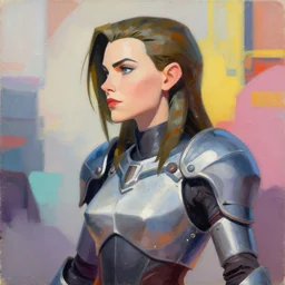 greg manchess portrait painting of armored milla jovovich as leeloo from the 5 th element as overwatch character, medium shot, asymmetrical, profile picture, organic painting, sunny day, matte painting, bold shapes, hard edges, street art, trending on artstation, by huang guangjian, gil elvgren, ruan jia, randy vargas, greg rutkowski