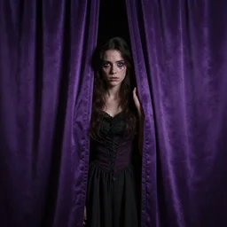 hyperrealistic a and the silken, sad, uncertain rustling of each purple curtain thrilled me - - filled me with fantastic terrors never felt before, highly detailed, cinematic lighting, cedric peyravernay maciej kuciara, dramatic lighting, medium shot, ground angle, uhd 8 k, shallow depth of field