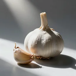 garlic. professional product photo.