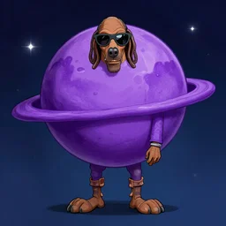 a purple planet with snoop dog