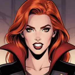 gorgeous amy adams : : vampire : : rafeal albuquerque comic art : : sharp teeth : : symmetrical face, symmetrical eyes : : gorgeous red hair : :
