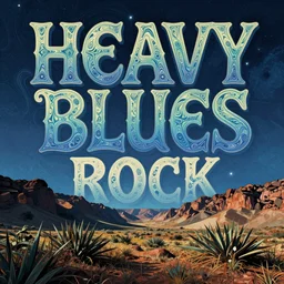 heavy psychedelic blues rock album cover, psychedelic font