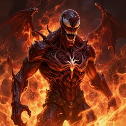 doom giger venom demon portrait in hell, fire and flame , Pixar style, by Tristan Eaton Stanley Artgerm and Tom Bagshaw.