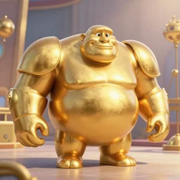 gold giant, 1999 pixar movie, innovation, bright modern style, artstation, unreal render, depth of field, ambient lighting, award winning, stunning