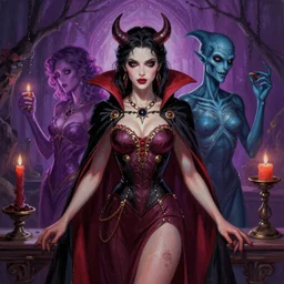 Beautiful Fear and Loathing Vampire in Wonderland, new age fantasy art by Seb McKinnon and Nekro and Artgerm, unstirred paint, vivid color, cgsociety 4K