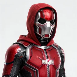 ant-man with red hoodie, 4k realistic photo
