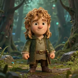 morgan freeman starring as gimli in lord of the rings, full body, cartoonish cute, pine trees, magical atmosphere, trending on artstation, 3 0 mm, by noah bradley trending on artstation, deviantart, high detail, stylized portrait