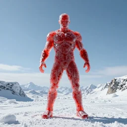 Man made of Red Ice